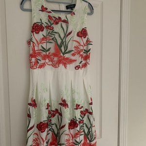 White Floral Party Dress